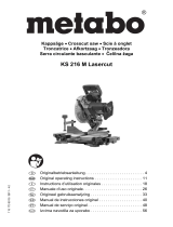 Metabo KS 216 Lasercut Bedienungsanleitung
