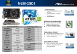 MSI N630-2GD3 Datenblatt