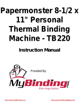 MyBinding Papermonster TB220 Benutzerhandbuch