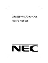 NEC MultiSync® A700 Benutzerhandbuch