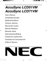 NEC AccuSync® LCD71VM Benutzerhandbuch