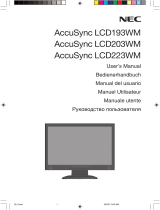 NEC AccuSync® LCD203WM Bedienungsanleitung