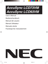NEC ACCUSYNC LCD73V Benutzerhandbuch