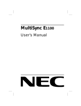 NEC MultiSync® E1100 Benutzerhandbuch