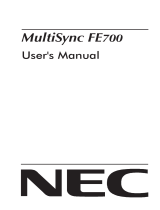NEC MultiSync® FE700 Bedienungsanleitung