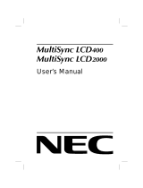 NEC MultiSync® LCD 400 Benutzerhandbuch
