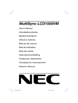 NEC MultiSync® LCD1550VM Bedienungsanleitung