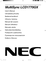 NEC MultiSync LCD1770GX Bedienungsanleitung
