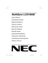 NEC MultiSync LCD1550X Bedienungsanleitung