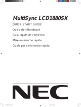 NEC LCD1880SX - MultiSync - 18.1" LCD Monitor Bedienungsanleitung