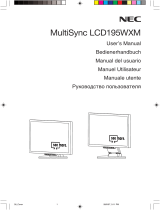 NEC MultiSync® LCD195WXM Bedienungsanleitung