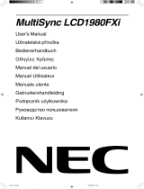 NEC MultiSync LCD1980FXI Bedienungsanleitung