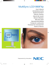 NEC MultiSync® LCD1990FXp Bedienungsanleitung