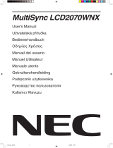 NEC MultiSync® LCD2070WNX Bedienungsanleitung