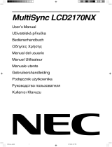 NEC MultiSync® LCD2170NX Bedienungsanleitung