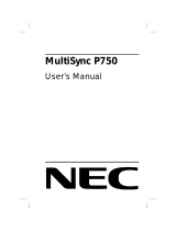 NEC MultiSync® P750 Bedienungsanleitung