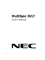 NEC MultiSync® XV17 Bedienungsanleitung