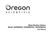 Oregon Scientific BAR908HGA Benutzerhandbuch