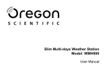 Oregon Scientific WMH800 Bedienungsanleitung