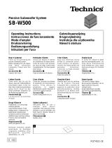 Panasonic SBW500 Bedienungsanleitung