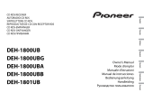 Pioneer DEH-1800UBA Benutzerhandbuch