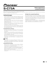 Pioneer S-C73A Benutzerhandbuch