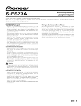 Pioneer S-FS73A Benutzerhandbuch