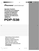 Pioneer Speaker System PDP-S38 Benutzerhandbuch