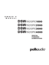 Polk Audio DSW MICROPRO 3000 Benutzerhandbuch