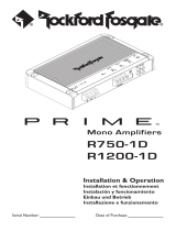 Rockford Fosgate R750-1D/ R1200-1D Fosgate Prime Mono Amplifier Benutzerhandbuch