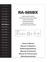 Rotel RA-985BX Benutzerhandbuch