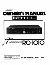 Rotel RC-1010 Bedienungsanleitung