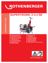 Rothenberger Electric threading machine SUPERTRONIC 2SE Benutzerhandbuch