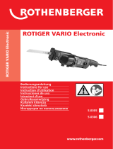 Rothenberger Pipe saw ROTIGER VARIO Electronic Benutzerhandbuch