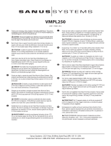Sanus VISIONMOUNT FLAT PANEL WALL MOUNT-VMPL250 Benutzerhandbuch