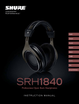 Shure SRH1840 Professional Open Back Headphones Benutzerhandbuch