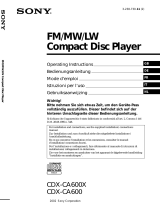 Sony CDX-CA600 Benutzerhandbuch