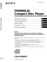 Sony CDX-M1000TF Benutzerhandbuch