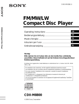 Sony Xplod CDX-M8800 Benutzerhandbuch