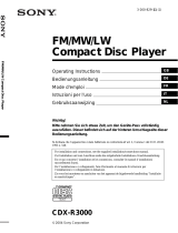 Sony Xplod CDX-R3000 Benutzerhandbuch