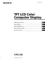 Sony Multiscan CPD-L181 Benutzerhandbuch
