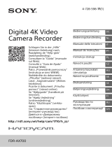 Sony FDR-AX700 Benutzerhandbuch