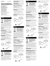 Sony Fontopia MDR-E10LP Benutzerhandbuch