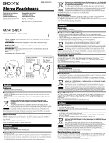 Sony MDRG45LP Benutzerhandbuch