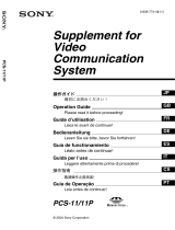 Sony PCS-1/1P Benutzerhandbuch