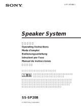 Sony SS-SP20B Benutzerhandbuch