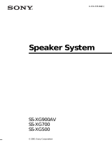 Sony SS-XG900AV Benutzerhandbuch
