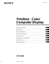Sony Trinitron CPD-E400E Benutzerhandbuch