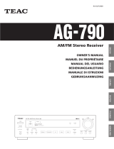 TEAC AG-790 Benutzerhandbuch