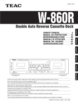 TEAC W-860R Benutzerhandbuch